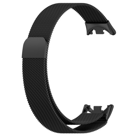 Curea Smartwatch compatibila Xiaomi Mi Band 8 / 8 NFC, Catarama Metalica, Magnetica, Minimalista, Black