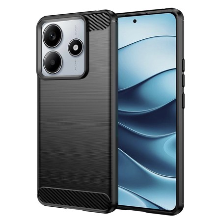 Husa Carbon pentru Xiaomi Redmi Note 14, Tech Protects Anti-Soc, Black