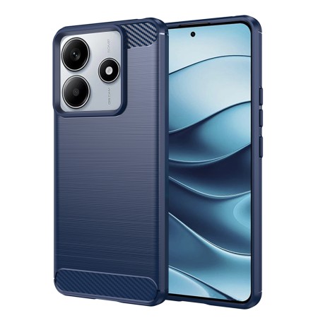 Husa Carbon pentru Xiaomi Redmi Note 14, Tech Protects Anti-Soc, Blue