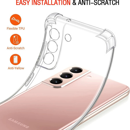 Husa Antisoc compatibila Samsung Galaxy S23, PRO AirBag, Clear