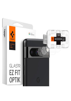 Folie Camera pentru Google Pixel 8 Pro, set 2 buc, Spigen Glas.tR Optik EZ FIT, Clear