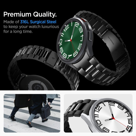Curea pentru Samsung Galaxy Watch6 Classic 47mm, Spigen Modern Fit, Black