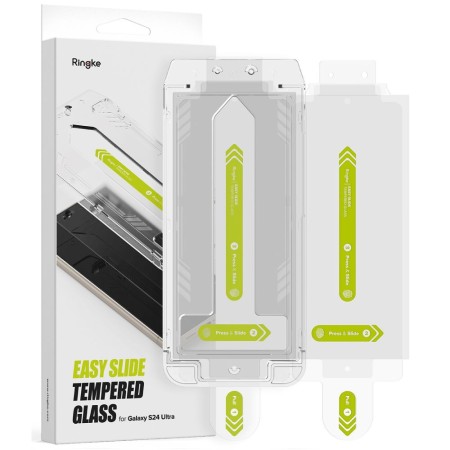 Folie pentru Samsung Galaxy S24 Ultra (set 2) - Ringke Easy Slide Tempered Glass - Clear