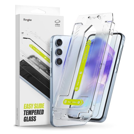 Folie pentru Samsung Galaxy A55 5G (set 2) - Ringke Easy Slide Tempered Glass - Clear