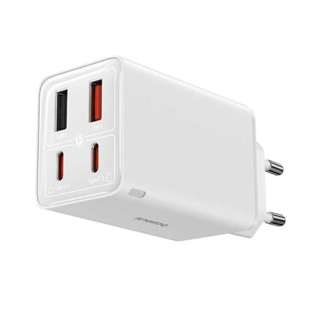 Incarcator pentru Priza 2x USB, 2x Type-C, 65W + Cablu Type-C la Type-C - Baseus (P10162701213-00) - White