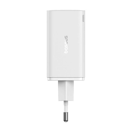 Incarcator pentru Priza 2x USB, 2x Type-C, 65W + Cablu Type-C la Type-C - Baseus (P10162701213-00) - White