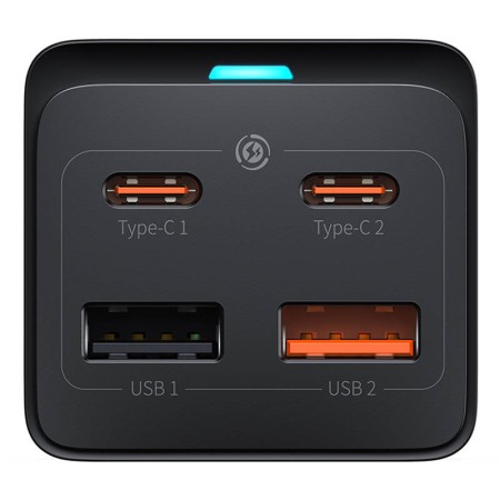 Prelungitor Priza, Incarcator 2xUSB + 2xUSB-C + AC, 65W - Baseus GaN3 Pro (PSZM000901) - Black