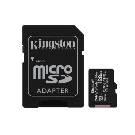 Card de Memorie cu Adaptor, 128GB - Kingston Canvas Go Plus (SDCS2/128GB) - Black