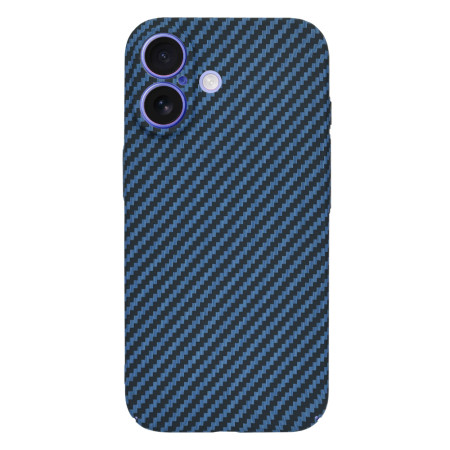 Husa pentru iPhone 16 - Premium CarbonFiber - Cyan