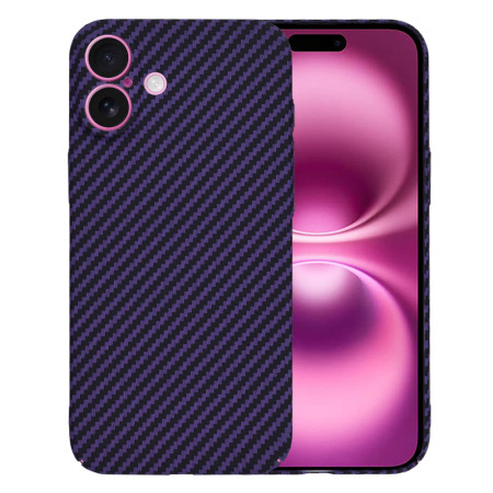 Husa pentru iPhone 16 Plus - Premium CarbonFiber - Purple