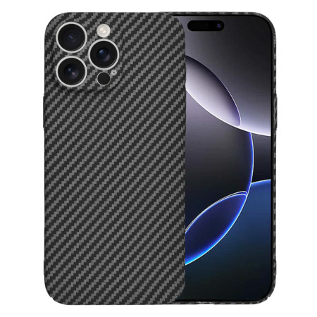 Husa pentru iPhone 16 Pro Max - Premium CarbonFiber - Black