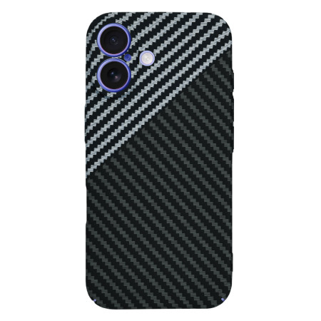 Husa pentru iPhone 16 - Premium CarbonFiber - Stealth Gray