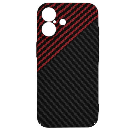 Husa pentru iPhone 16 - Premium CarbonFiber - Red Vortex