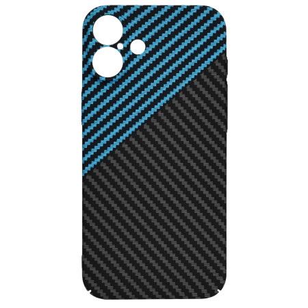 Husa pentru iPhone 16 Plus - Premium CarbonFiber - Blue Pulse