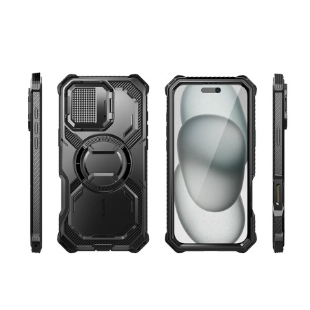 Husa pentru iPhone 16 Plus + Folie - I-Blason Armorbox - Black