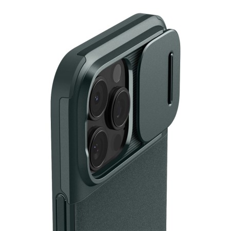 Husa iPhone 16 Pro Max - Spigen Optik Armor MagSafe - Abyss Green