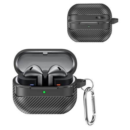 Husa pentru Samsung Galaxy Buds 3 / 3 Pro - Techsuit CarbonFiber - Black