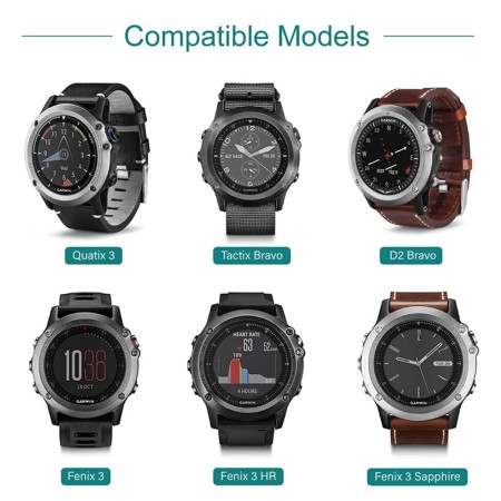 Incarcator pentru Garmin Fenix 3 / 3 HR / 3 Sapphire, USB, 1m - Techsuit (TGC5) - Black