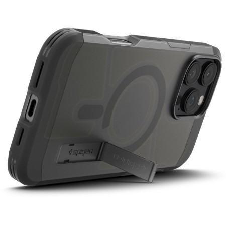 Husa pentru iPhone 16 Pro Max - Spigen Tough Armor MagSafe - Frost Black