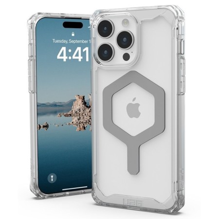 Husa pentru iPhone 15 Pro Max - UAG Plyo MagSafe - Ice Silver