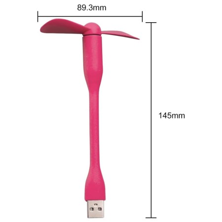 Ventilator USB Portabil, 5V - Techsuit (TUF1) - Pink