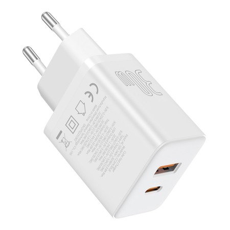 Incarcator USB, Type-C, Fast Charge 30W - Baseus (P10111404213-00) - Moon White