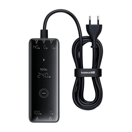 Statie de Incarcare GaN, 3x USB-C, USB, DC, 240W, 1m - Baseus (P10163901113-00) - Black