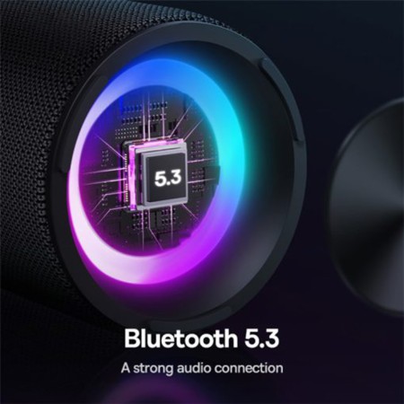 Boxa Fara Fir Bluetooth 5.3, RGB, IPX5, Bass - Baseus AeQur VO20 (A20067900117-00) - Black