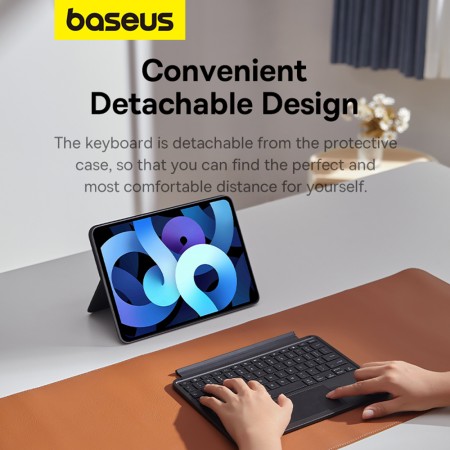 Husa pentru iPad Air 4 / 5 (2020/2022) / iPad Pro 11 (2018 / 2020 / 2021 / 2022) - Baseus Brilliance Magnetic Detachable Keyboard (P40112603111-00) - Black