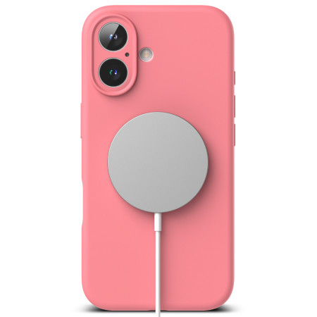 Husa pentru iPhone 16 Plus - Ringke Silicone Magnetic MagSafe - Pink