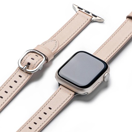 Curea pentru Apple Watch SE 40mm - Ringke Leather One Slim - Cozy Pink