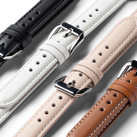 Curea pentru Apple Watch SE 40mm - Ringke Leather One Padded Slim - White