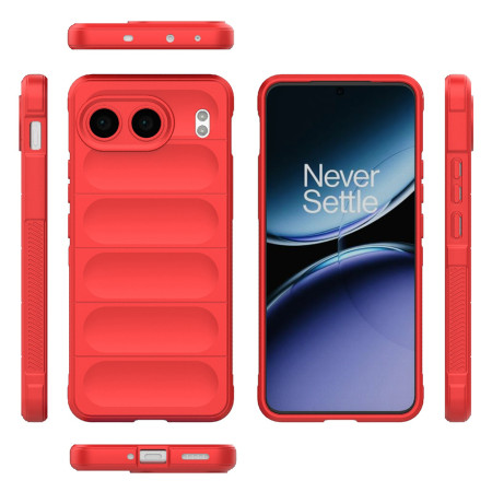 Husa Antisoc pentru OnePlus Nord 4, Margini Striate, Magic Shield, Red