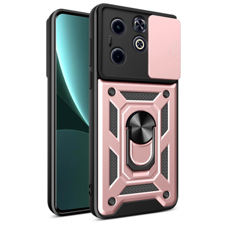 Husa pentru Infinix Hot 40i / Smart 8, Slide si Snap, CamShield, Rose Gold