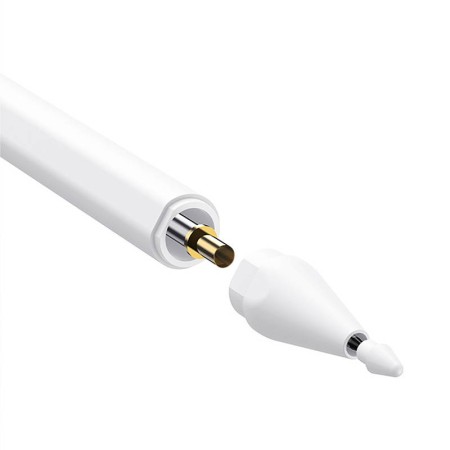 Stylus Pen Magnetic cu Indicator LED pentru iPad - Baseus (P80015802213-02) - White