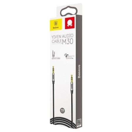 Cablu Audio Jack la Jack, 1.5m - Baseus (CAM30-CS1) - Black