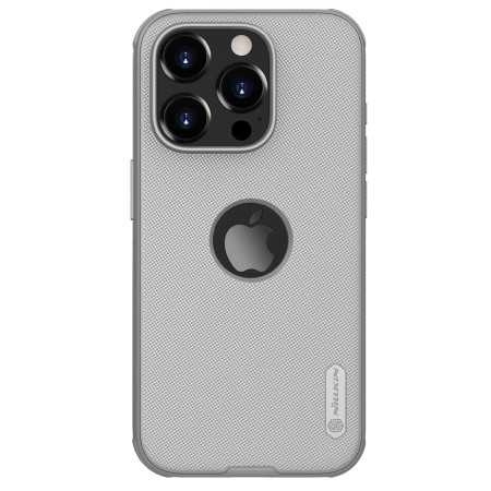 Husa pentru iPhone 16 Pro - Nillkin Super Frosted Shield Pro (Logo Cutout) - Titanium Gray