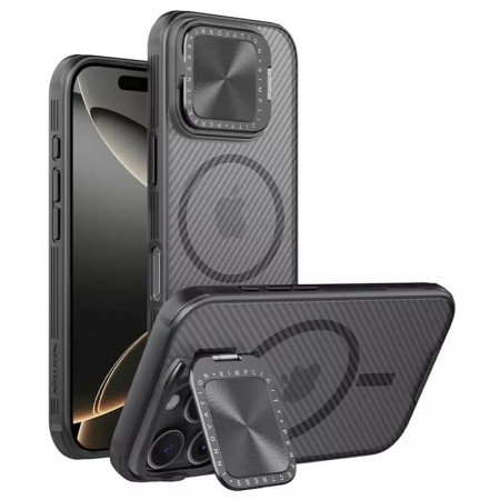 Husa pentru iPhone 16 Pro - Nillkin CamShield Prop Magnetic - Transparent Black