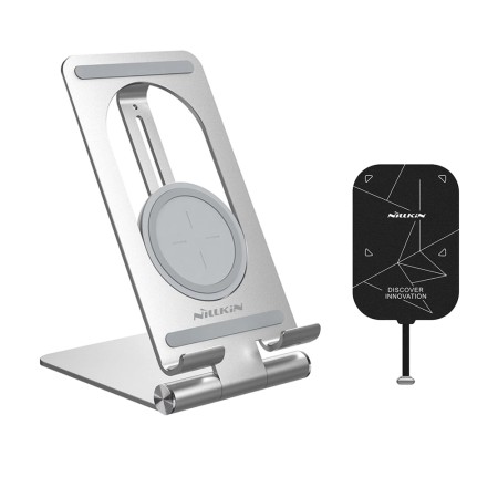 Incarcator + Adaptor Wireless Fast Charging, 15W (set) - Nillkin - Silver