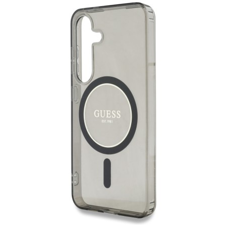 Husa pentru Samsung Galaxy S25 - Guess IML Glitter Circle MagSafe - Black