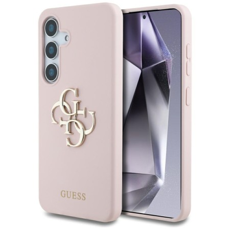 Husa pentru Samsung Galaxy S25 Ultra - Guess Silicone 4G Big Metal Logo - Pink