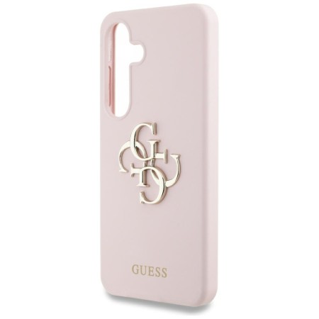 Husa pentru Samsung Galaxy S25 Ultra - Guess Silicone 4G Big Metal Logo - Pink