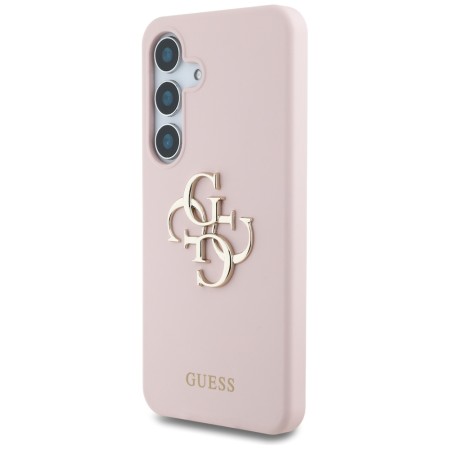 Husa pentru Samsung Galaxy S25 Ultra - Guess Silicone 4G Big Metal Logo - Pink