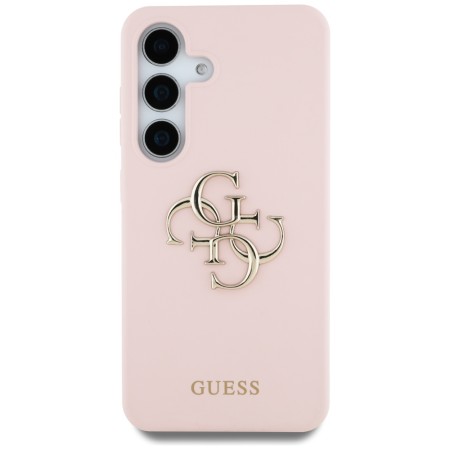 Husa pentru Samsung Galaxy S25 Ultra - Guess Silicone 4G Big Metal Logo - Pink