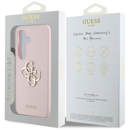 Husa pentru Samsung Galaxy S25 Ultra - Guess Silicone 4G Big Metal Logo - Pink