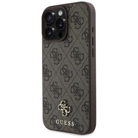 Husa pentru iPhone 16 Pro - Guess 4G Small and Classic Logo MagSafe - Brown