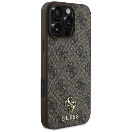 Husa pentru iPhone 16 Pro - Guess 4G Small and Classic Logo MagSafe - Brown