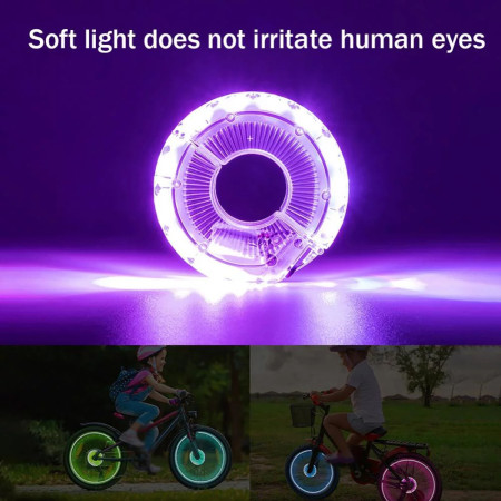 Lumini pentru Spite Bicicletă, 7 Culori Multicolor - Siguranță și Stil