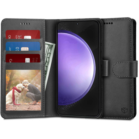 Husa Tip Carte pentru Motorola Edge 50 Pro,  Protectie Completa 360, Black