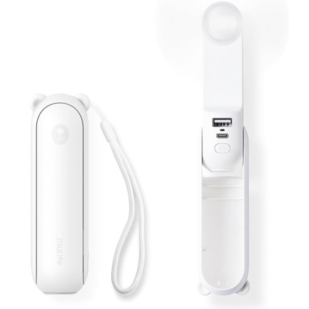 Ventilator Portabil 2000mAH, USB - JisuLife (F8) - White